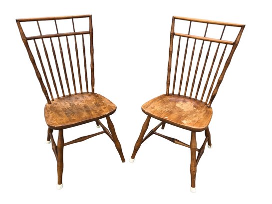 Ethan Allen Circa 1776 Collection Birdcage Windsor Side Chairs (Set Of 2) - #FF