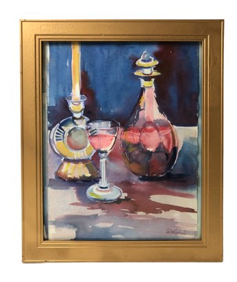 Still Life Watercolor Painting, Signed Madlyn-Ann Crawford Woolwich (American, 1932-2019) - #2