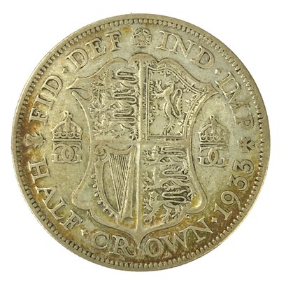1933 Silver Great Britain Half Crown Coin - #JC-B