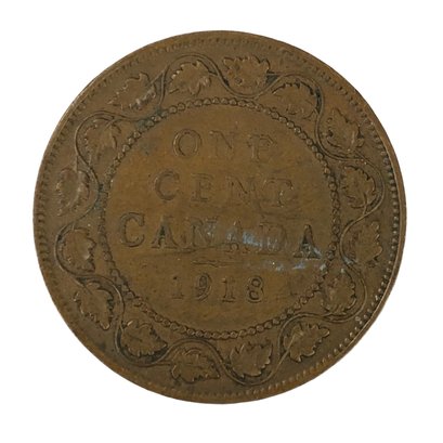 1918 Canada One Cent Coin - #JC-B