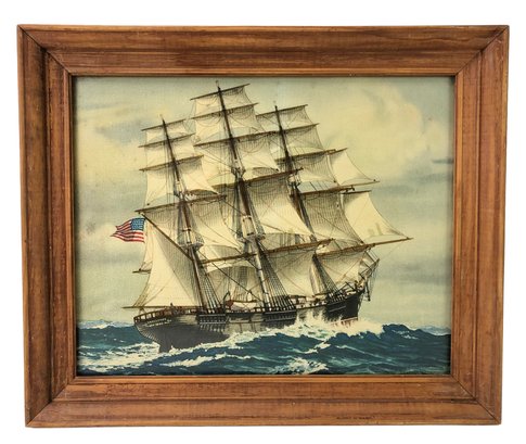 Vintage Clipper Ship Challenge New York Framed Art Print - #A2