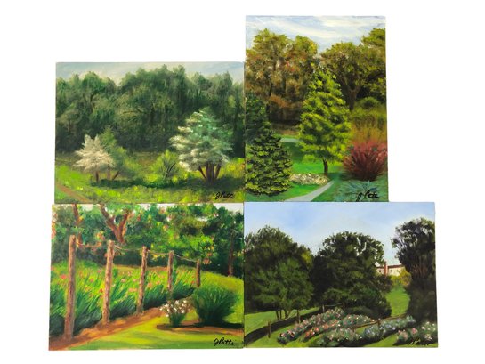 Collection Of Landscape Oil On Board Paintings, Signed - #S12-5