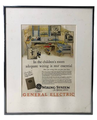 1920s Framed General Electric Magazine Advertisement - #A5