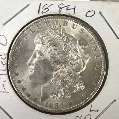 1884-O Morgan Silver Dollar Coin (Filled O) - #JC-B