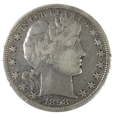 1898 Barber Silver Half Dollar - #JC-B