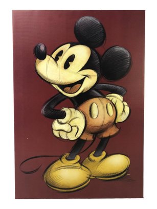 Disney Classic Mickey Mouse Print On Canvas - #SW-8