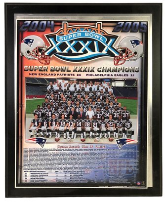 Super Bowl XXXIX Champions New England Patriots Photo Plaque - #S8-3