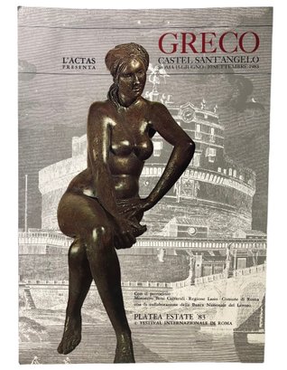 1983 Emilio Greco Lithographic International Rome Festival Art Exhibition Poster - #S11-5