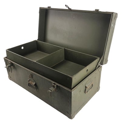 1940s Doehler Metal Products Corp. Military Footlocker With Tray - #SR