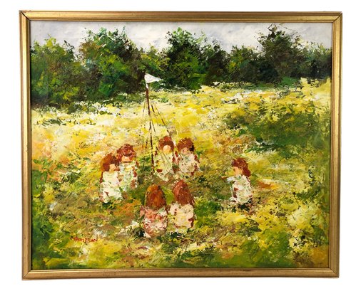 Framed Impressionist Oil On Canvas Painting, Signed Thompson - #LBW-W