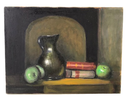 Still Life Oil On Canvas Painting, Signed - #S6-3L