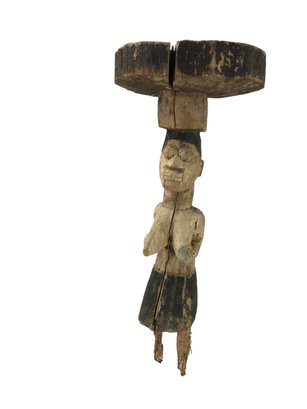 African Tribal Female Carved Wood Statue - #S17-3