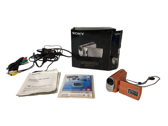 Sony MHS-CM1 HD Webbie Camcorder, Sony Memory Stick Pro Duo & Accessories - #S1-5