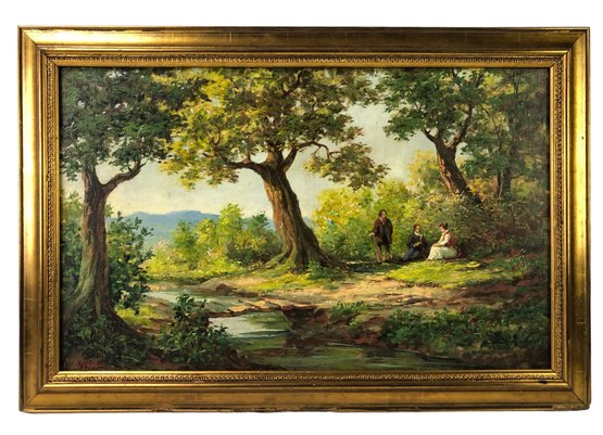 Impressionist Landscape Oil On Canvas Painting, Signed - #A10