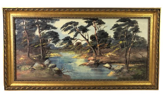 Forest Landscape Oil On Canvas Painting, Signed Pierre Jacobs - #A10