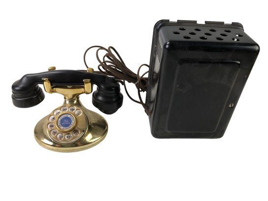 Vintage Western Electric Brass Telephone With Control Box - #S15-2