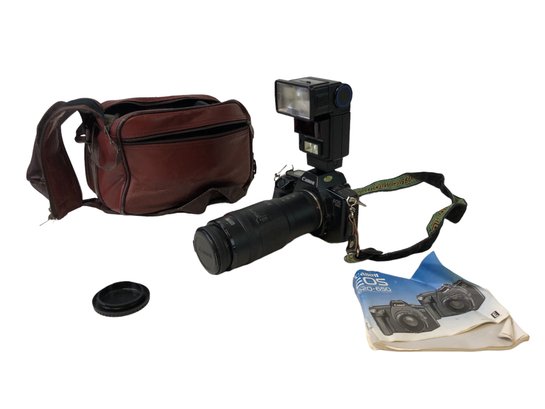 Canon EOS 650 Camera, Canon EF 70-210mm Zoom Lens, Quantaray 5000AF Flash & Case - #S1-1