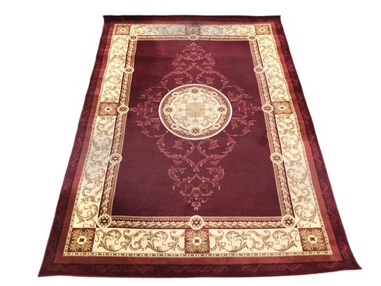 Faro Red & Ivory 8 X 11 Area Rug (Made In Turkey) - #SR