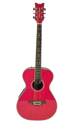 Daisy Rock Pixie Acoustic Electric Guitar Pink Sparkle - #S11-6