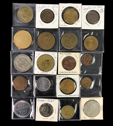 Collection Of Vintage Tokens: Romeo & Juliet, Bull Durham, 1989 $1000 Peso Coin & More - #JC-B005