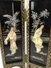 Lacquered Japanese Table Screen With Mother-Of-Pearl Inlay - #S6-3