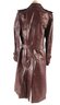 Vintage Eros Leathers Genuine Leather Trench Coat, Size 42 - #S-009