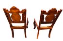Chinese Marble Top Carved Wood 5-Piece Dining Set - #S23-F
