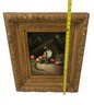 Signed K. Mills Oil On Canvas Painting, Monkey With Fruit - #RBW-W