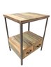 Country Farmhouse Style 2-Drawer Side Table - #BR