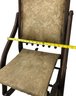 Antique Folding Hand Carved Wood Rocking Chair - #BR