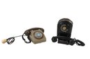 1930s Wall Mount Monophone & 1983 British Telephone Two-tone Rotary Phone - #S16-3