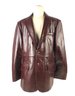 Vintage 1970s Golden Collection By Raffaelo Genuine Leather Blazer Jacket, Size 42 - #S-003