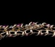 10K Yellow Gold & Natural Ruby Bracelet With Accent Diamonds - #JC