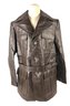 Vintage Alexander's Genuine Leather Belted Coat, Size 40 - #S-004