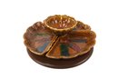 Mid-Century USA Pottery Lazy Susan Chip N Dip Set - #S14-2