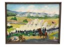 1964 American Civil War Landscape Oil On Board Painting, Signed Dorothy Smith - #BW-A10