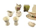 Collection Of English Porcelain Tea Cups, Franciscan Gravy Boat, Wedgwood & More - #S17-2