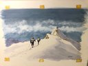 1984 Signed Harry Swanson Winter Landscape Watercolor Painting, 'High Country' - #S27-3