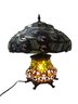 Stained Glass Tiffany-Style Table Lamp, (WORKS) - #W1