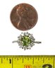 14K Gold Peridot & Diamond Ring, Size 5-1/2 - #JC-B