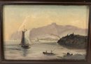 Hudson River School Oil On Board Painting, Signed - #R1