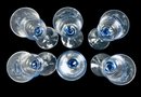 Cobalt Blue Clear Stem Wine Glasses (Set Of 6) - #S19-2
