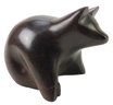 Hand Carved Rosewood Bear Sculpture, Signed - #FS-3