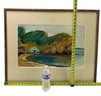 1959 Signed Fritz B. Talbot (Listed Artist) Coastal Landscape Watercolor Painting, 'Reflections' - #S12-F