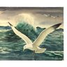 Signed Sascha Maurer (1897-1961) Watercolor Painting, 'Wings & Waves' - #S11-4R