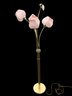 Vintage Hollywood Regency Style Pink Tulip Floor Lamp - #FF