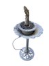 Galvanized Water Fountain With Wrought Iron Base, Couple Under A Parasol - #FF