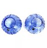 Mid-Century Royale Belge Blue Glass Pendant Table Lamp Body, Made In Belgium (Set Of 2) - #W1