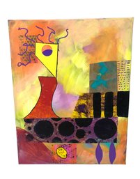 Modern Abstract Mixed Media On Canvas Painting - #RBW-F