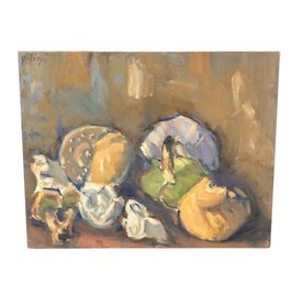 Signed Still Life Oil On Canvas Painting - #BW-A4